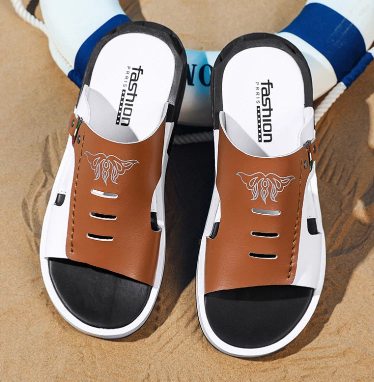 Men's Summer Sandals Slip-on Open Toe Flats Casual Fashion Slippers Shoes New
