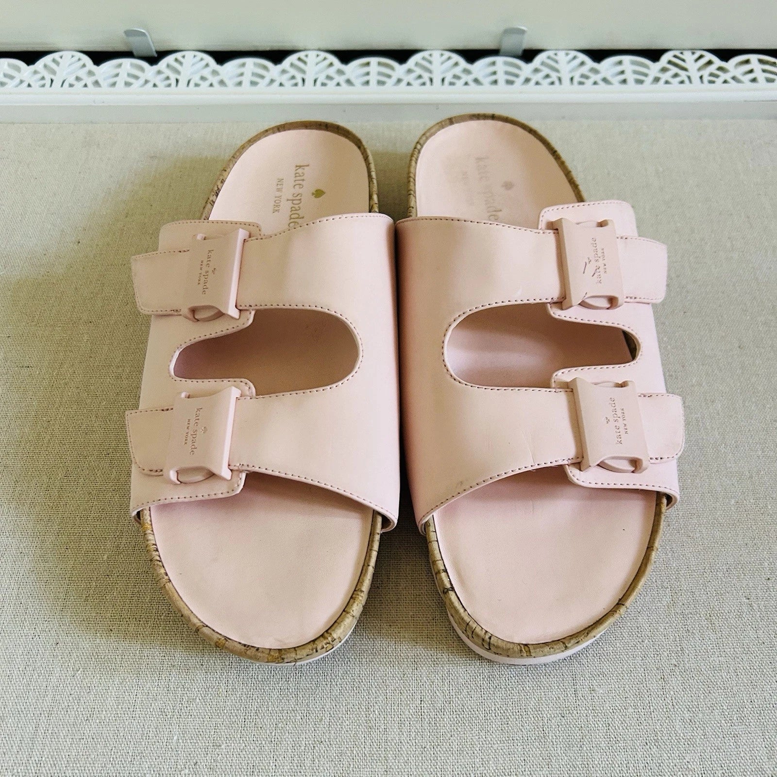 Kate Spade Becca Sandals Size 9 B Pink Women's Style KC411 Slide on