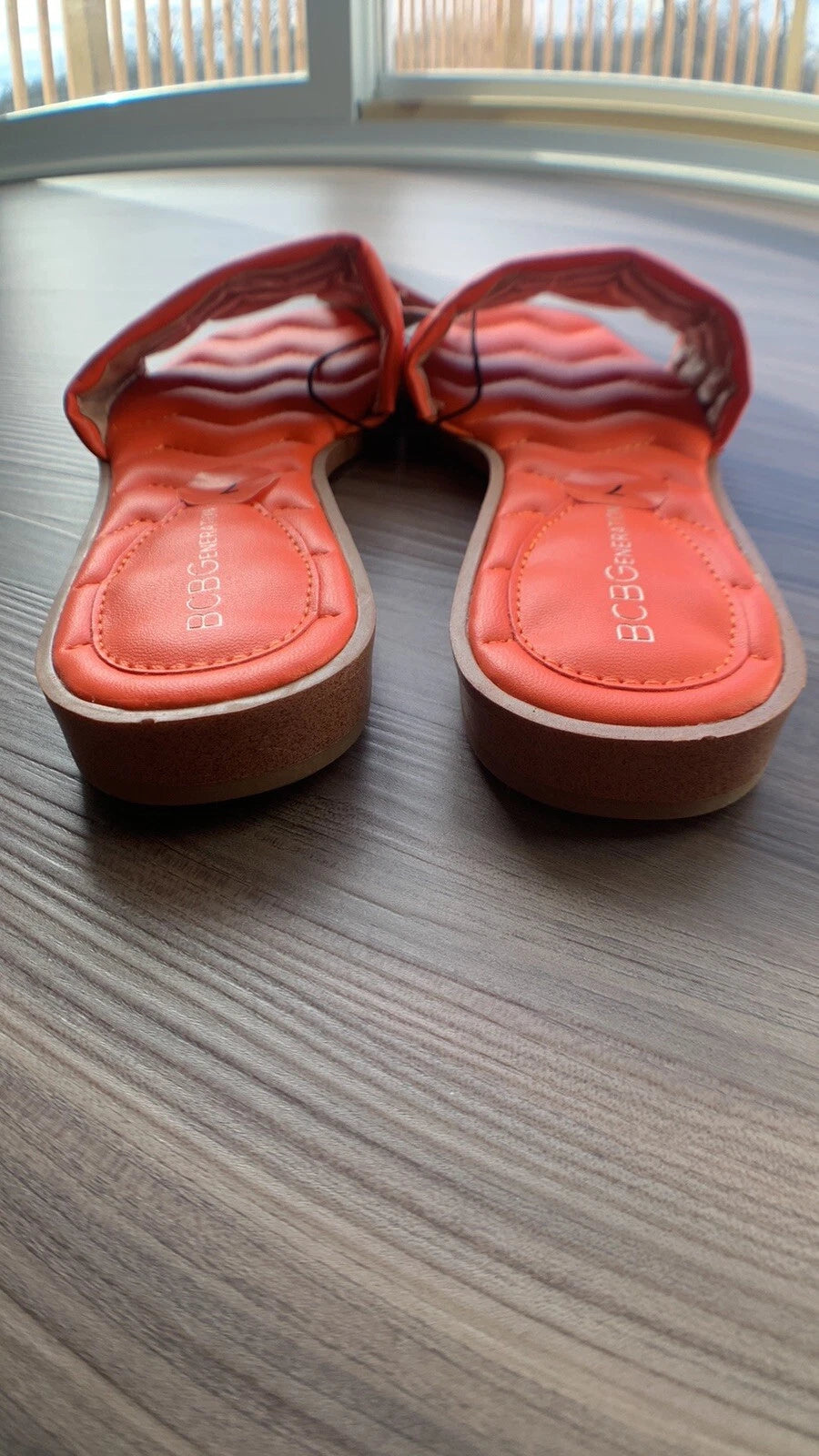 Sale!! $79 BCBGeneration Slide Lindy Sandal  Spicy Orange size 7 (37.5)