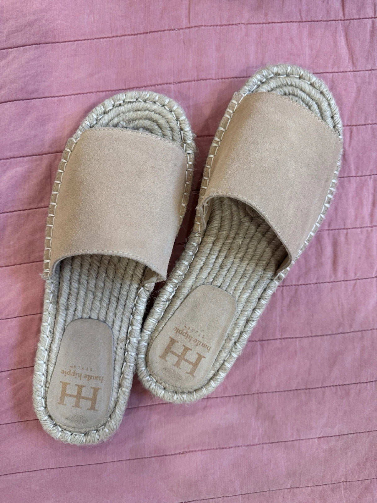 Haute Hippie Slide On Leather suede Sandals Boho Style Women’s 10M