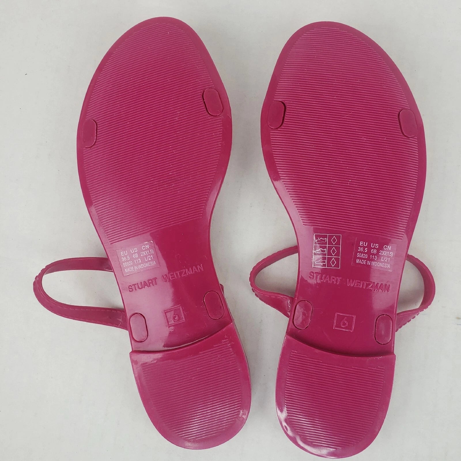 Stuart Weitzman Womens Sawyer Jelly Slide Sandals Pink Size 6 B
