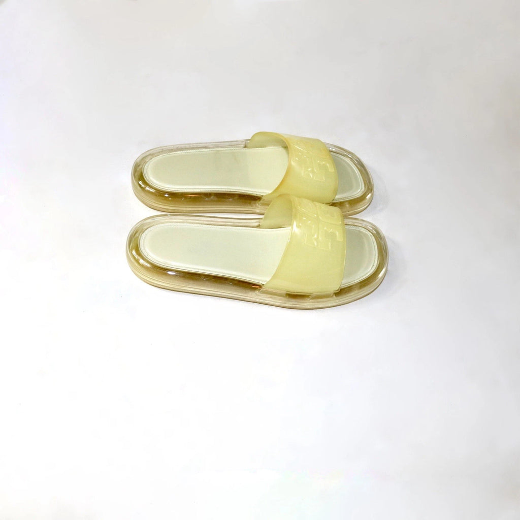 Tory Burch Bubble Jelly Slide Sandals in Cream Size: 8 MSRP: $188