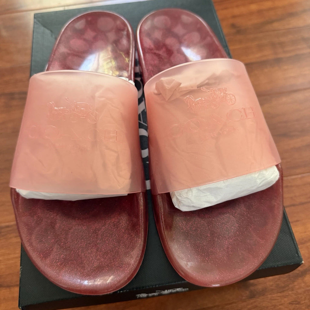Coach Ulyssa Women's Slide Sandals Candy Apple/Candy Pink Size 10 B New In Box