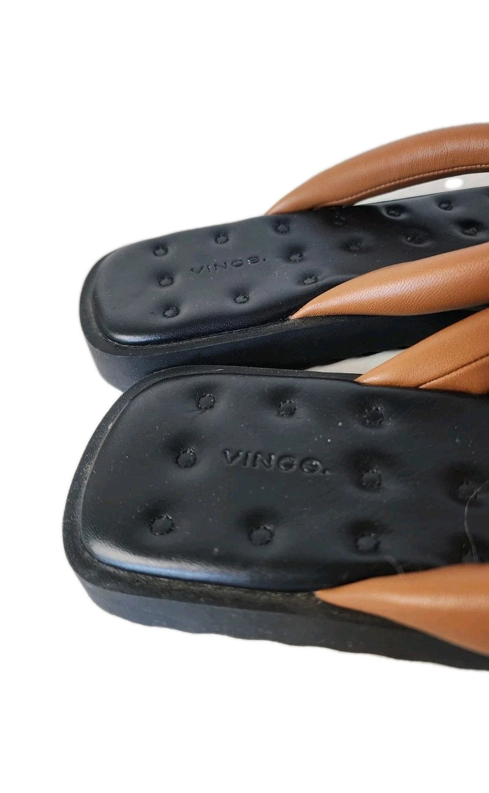 Vince Women's Serene Slip On Thong Slide Sandals Leather Sz US 8/EU 38.5