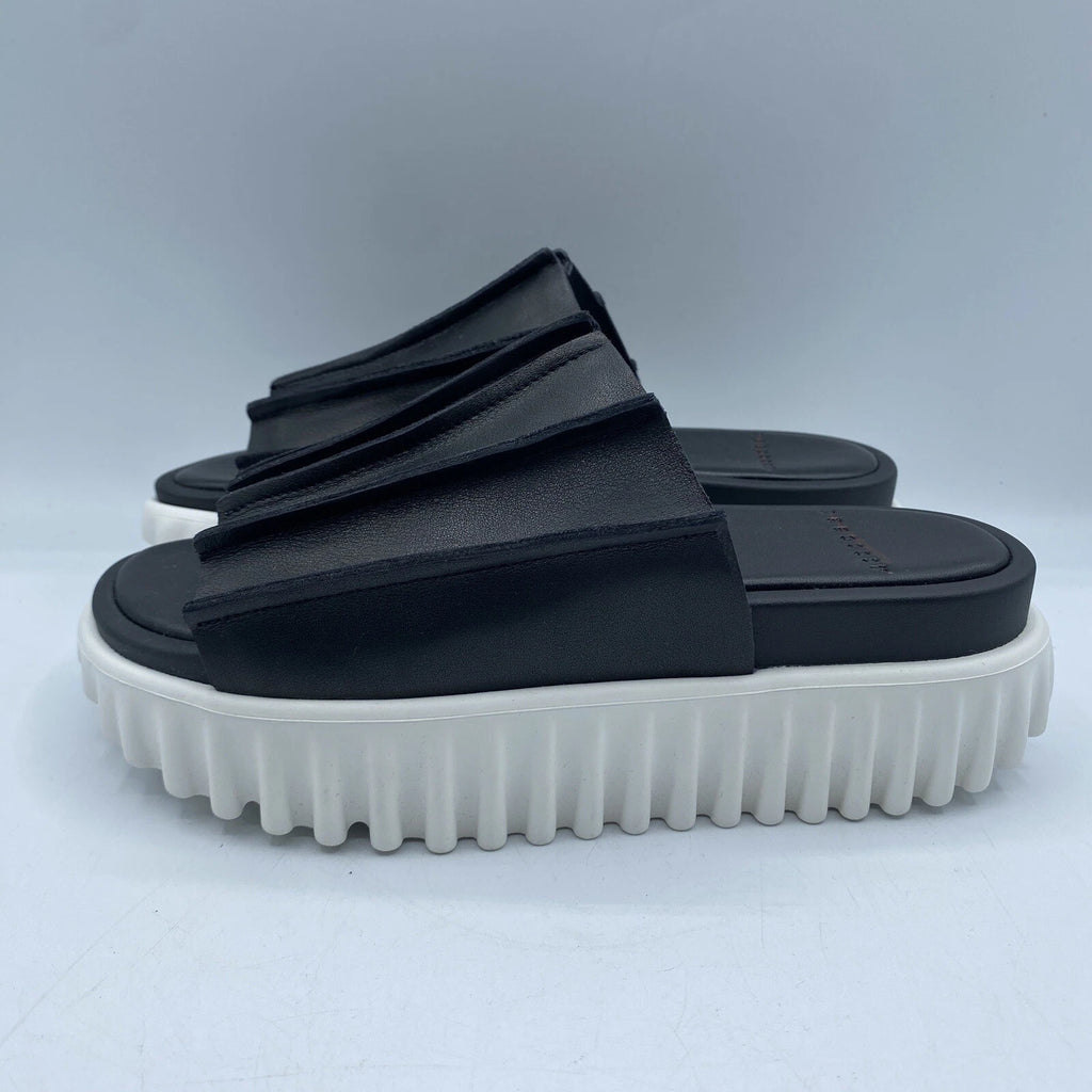 4ccccees Free People Waffo Pleats Thank You Platform Slides US6.5 EU37 Boho NWOB
