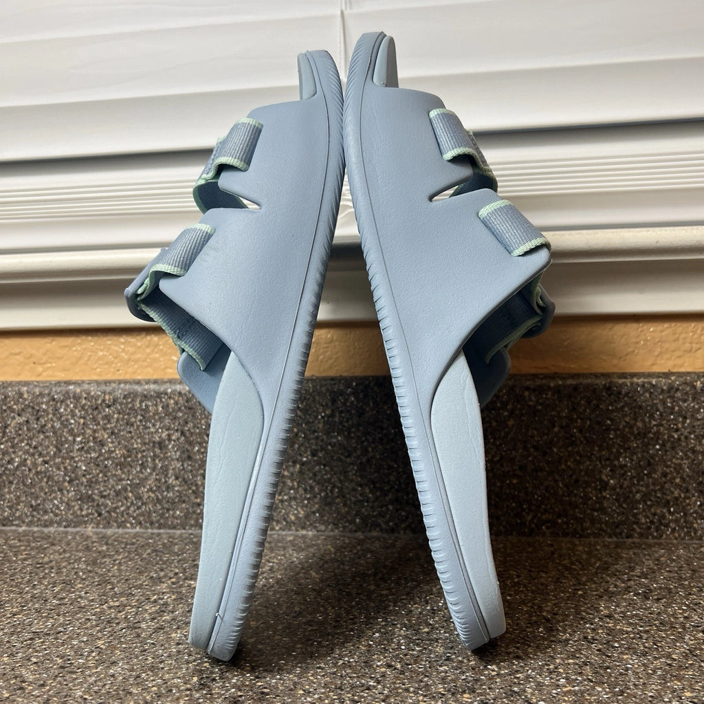 Chaco Summer Sandals Women's Size 11 Flats Slip On Blue Rubber Synthetic Slides