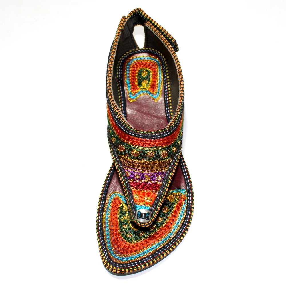 Women mojari sandals traditional Punjabi jutti slipper US style shoes flip flops