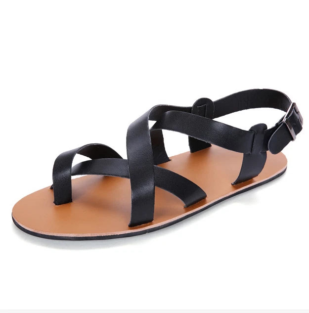 Roman Style Open Toe Casual Slingback Sandals Flats Summer Beach Holiday Mens Sz