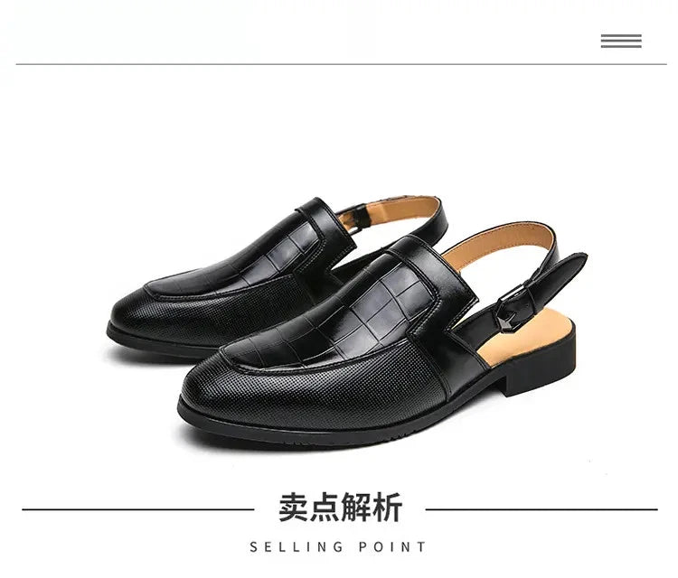 38-47 Plus Sz Men's Slingback Buckle Casual Business Sandals Formal Shoes Summer