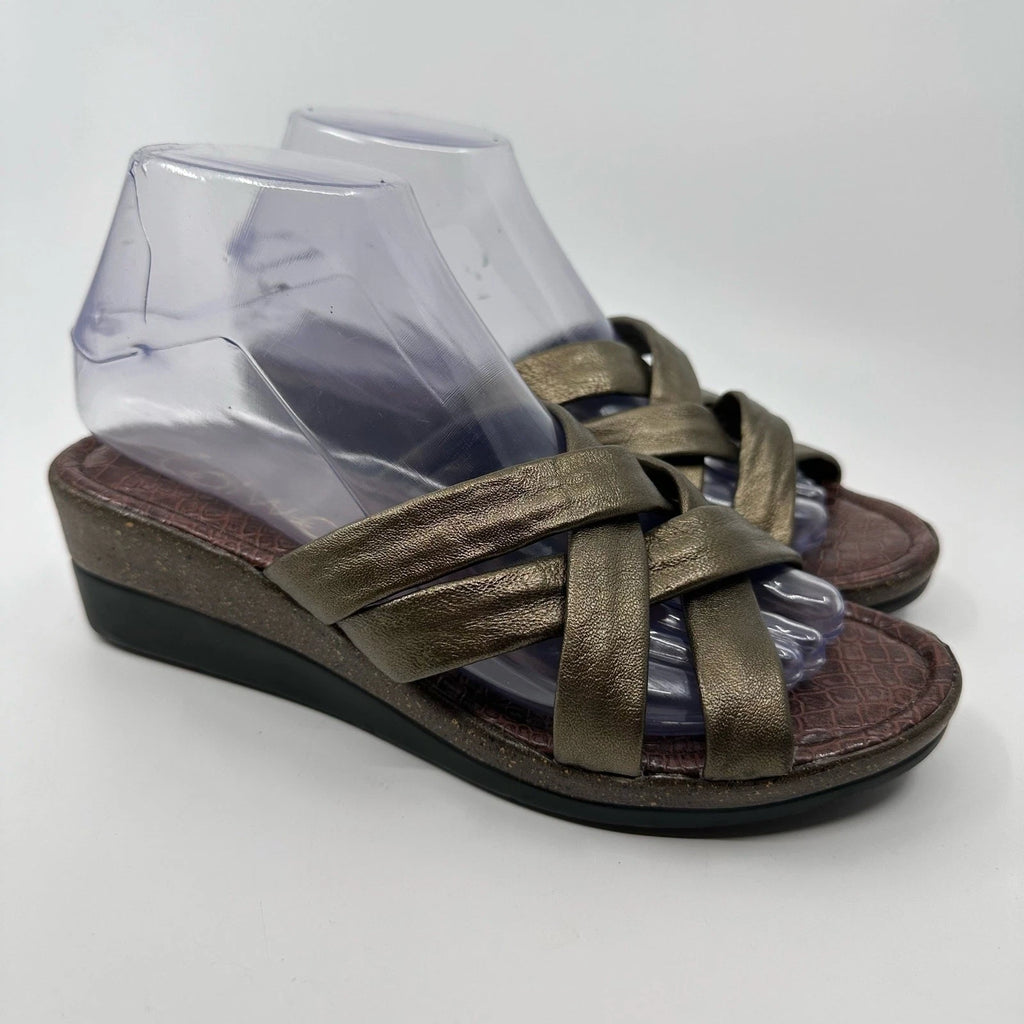 Catwalk Women Fashion Sandals Wedge Strappy Heels WMN US8 EU38 Brown Block