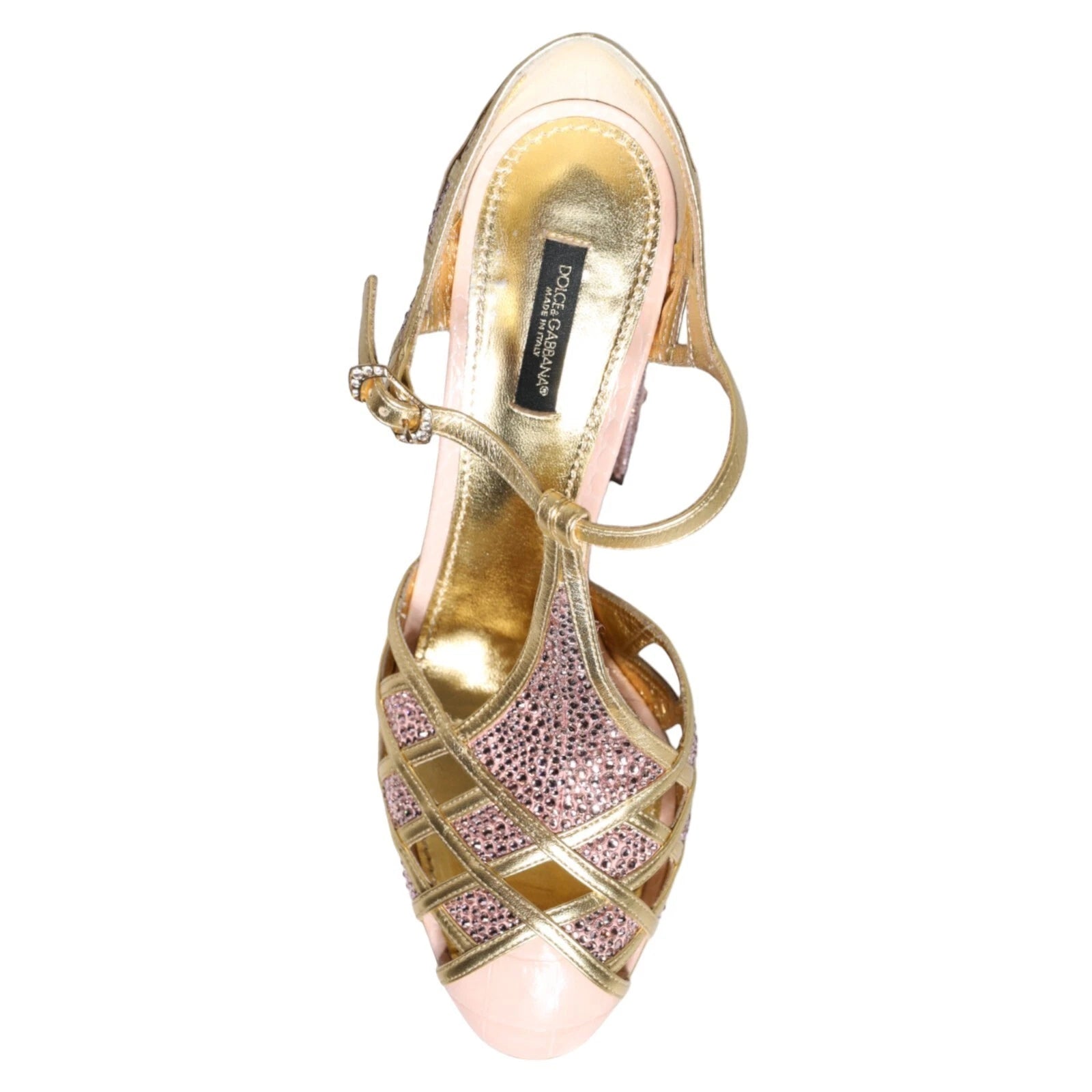 DOLCE & GABBANA Shoes Pink Strass Crystals T-strap Sandals EU41 / US10.5 2330usd