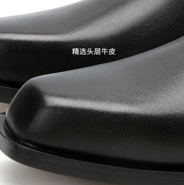 Men's Dress Formal Real Leather Slippers Fashion Casual Mules Slides Shoes 2025