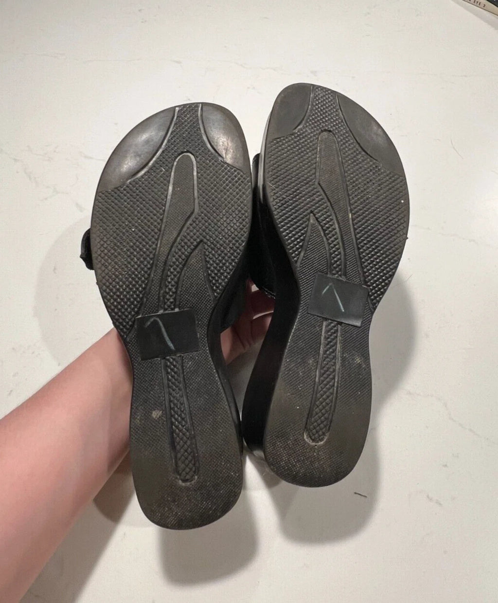 Harley-Davidson Y2K Style Leather Slide Sandals Women Sz 6.5