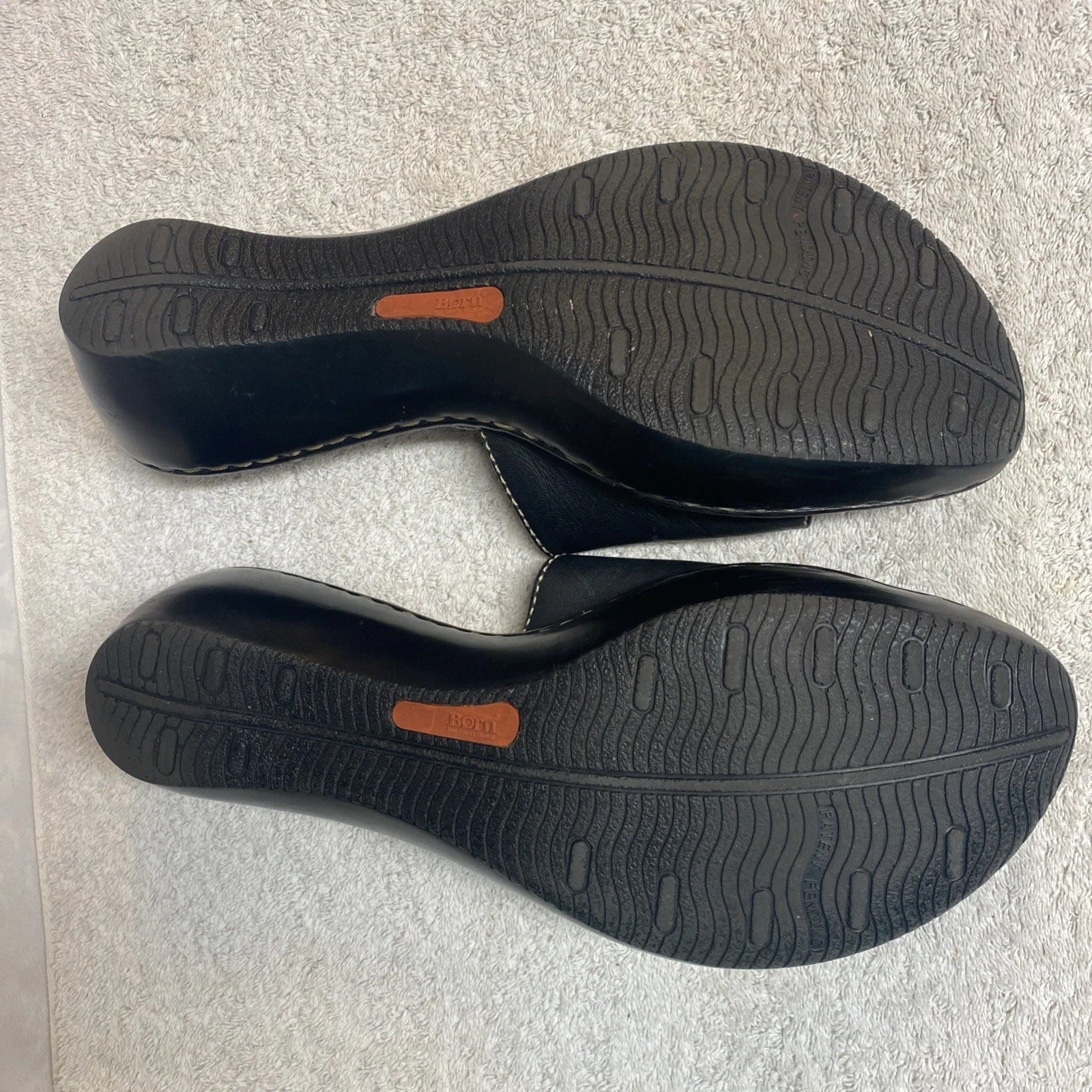 Born Black Leather Sandals Slip On Womens Sz 10 Style 3741 Excellent Condition!!