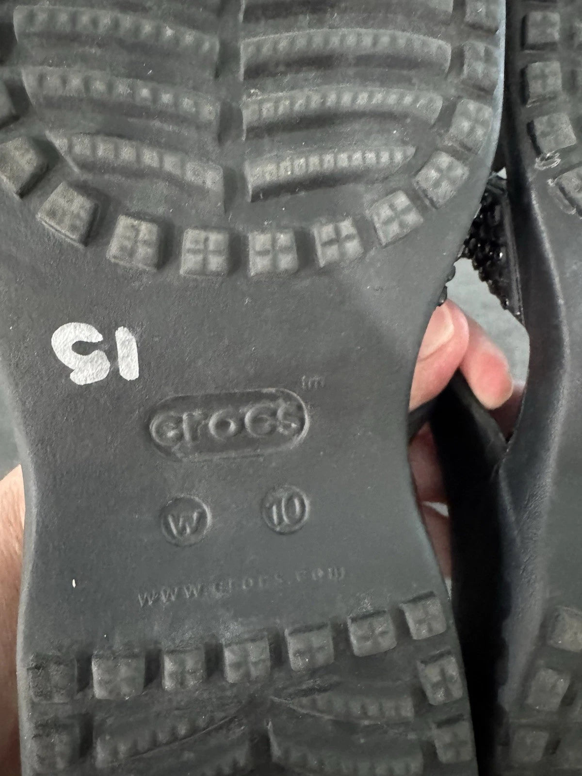 Crocs Meleen Twist Diamante Sandals Womens Size 10 Black