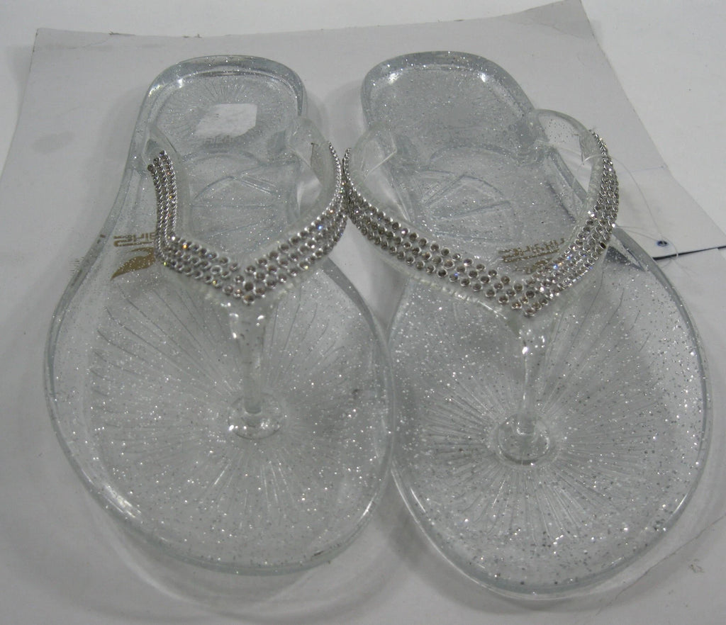 CLEAR   Fashion Jellies Jelly Beach  FLIP FLOP Sandals women Size 7