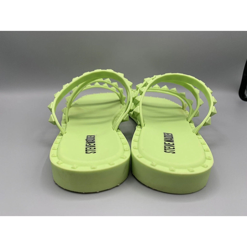 STEVE MADDEN Skyler-j Studded Neon Jelly Slide Sandals Flip Flops Women's Size 7
