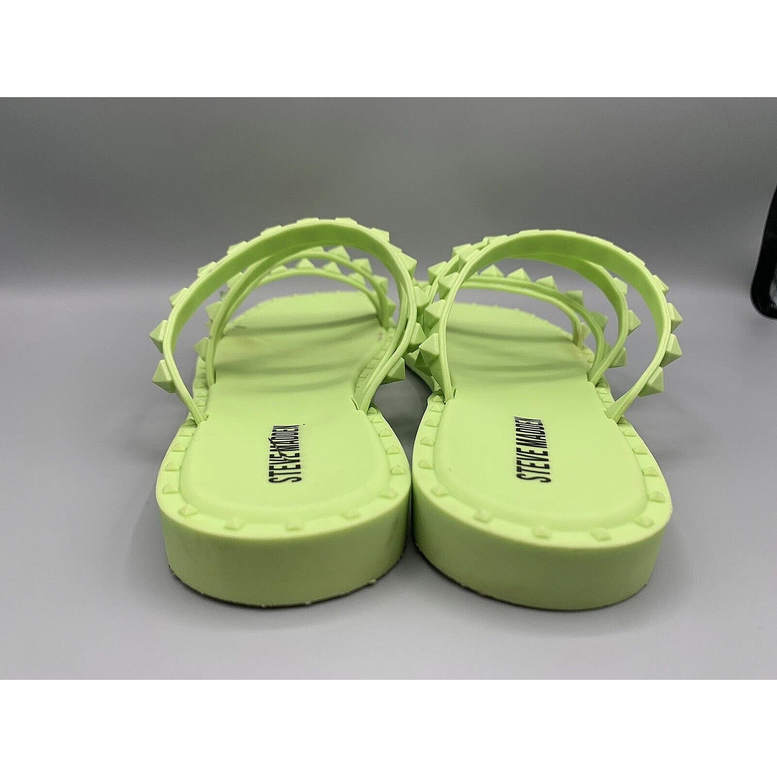 STEVE MADDEN Skyler-j Studded Neon Jelly Slide Sandals Flip Flops Women's Size 7