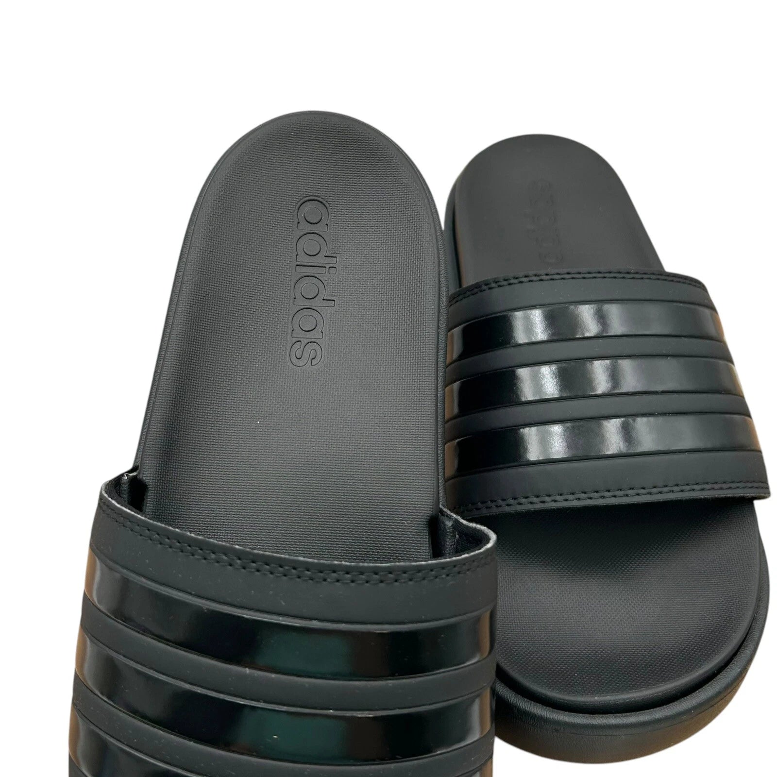 adidas Adilette Platform Slide Sandals Women’s Size 9-10 Black - Comfort & Style