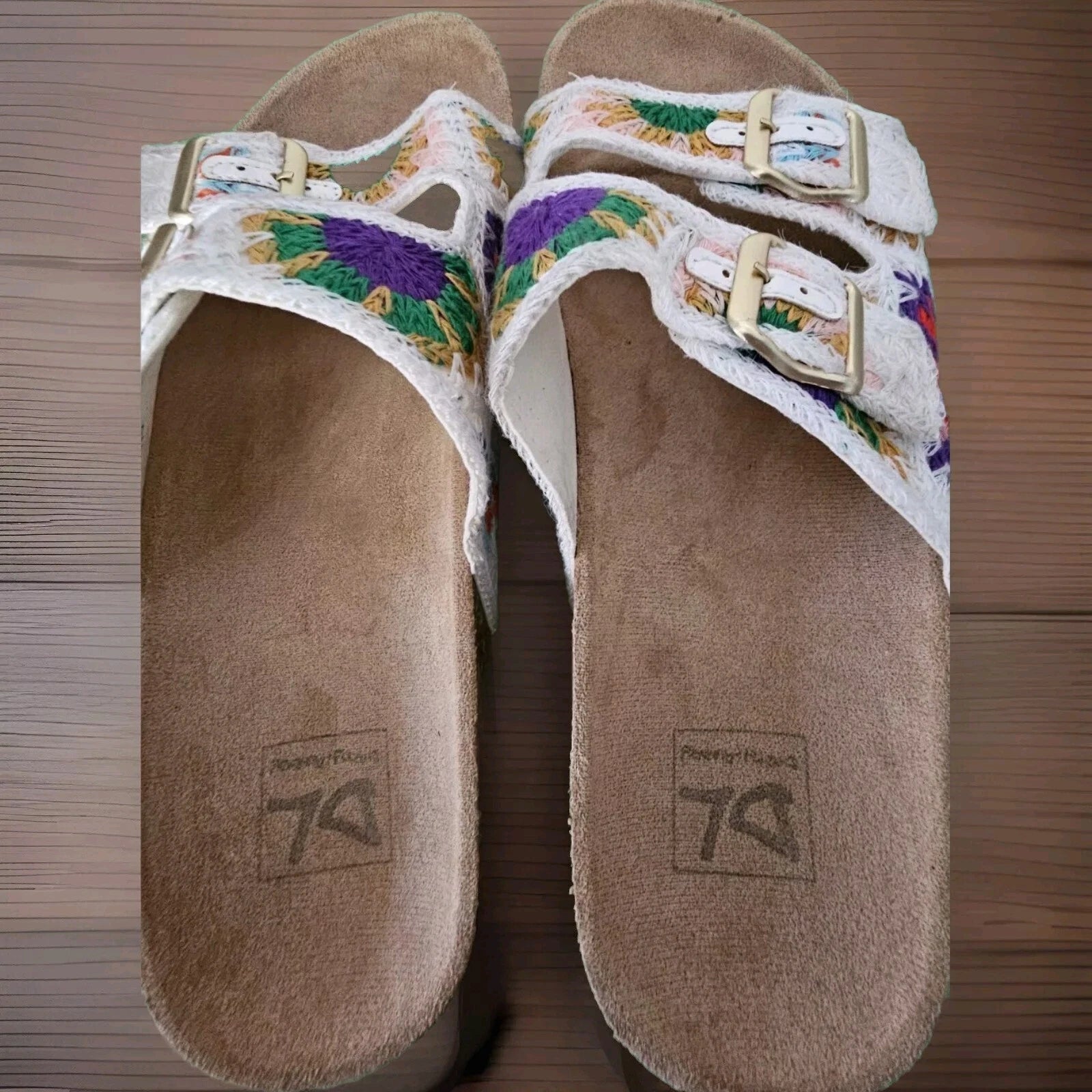 Dirty Laundry Crochet Sandals Women Sz 9 Slip On Shoes Boho Cute Hippie  Flat
