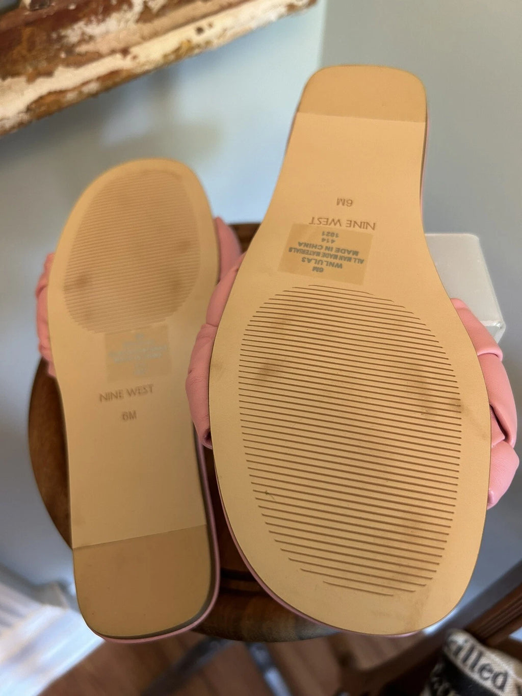 New Nine West, Style Lula, Pink Slide Sandals, Size 6M