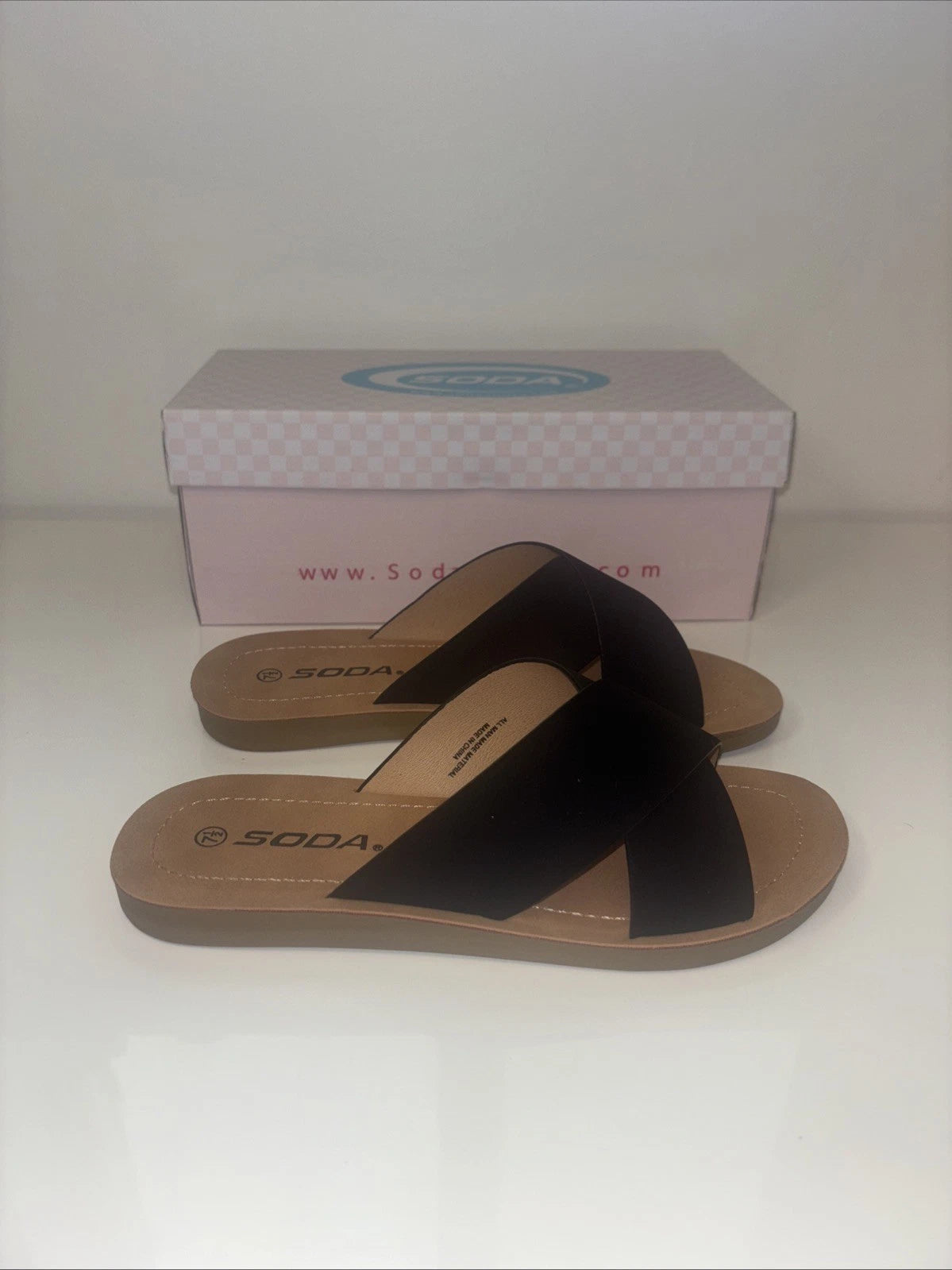 Black Slide Sandals Sz 7.5 Spring summer boho folk indie quiet luxury Classi NWT