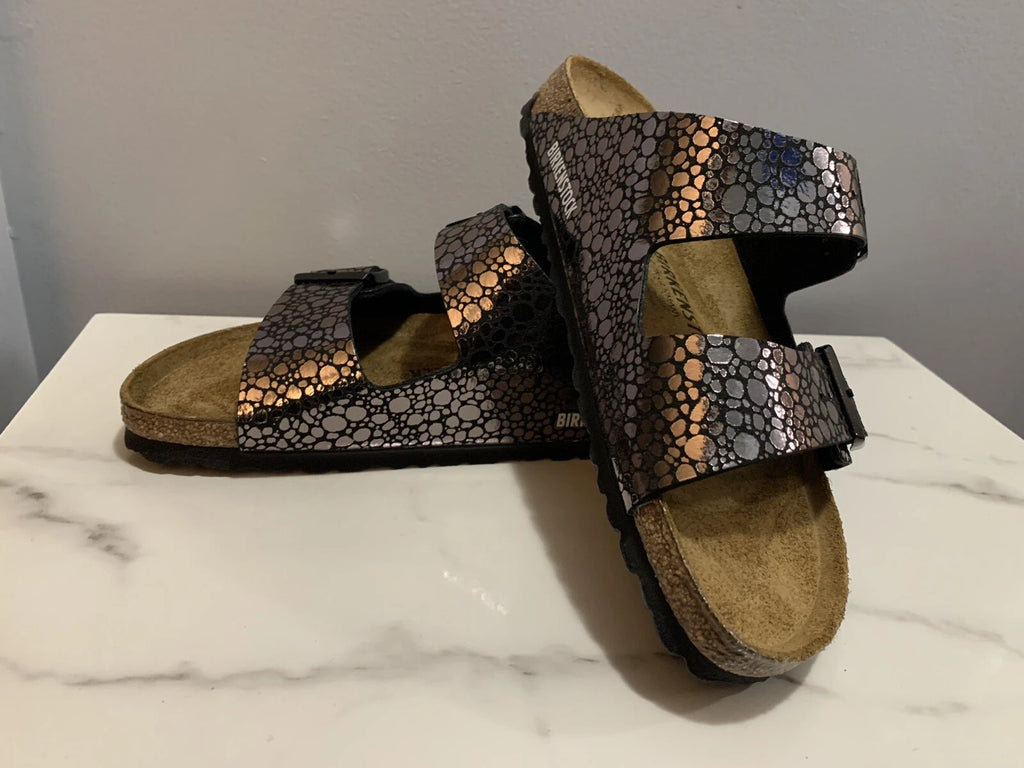 37 Birkenstock Arizona Style Gator Glam NARROW