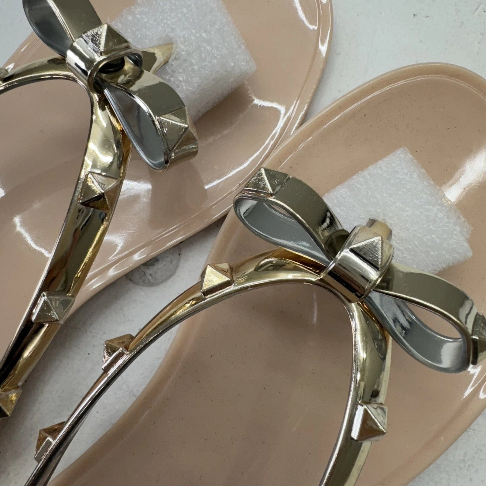 Fashion Nova Nude ‘I’ve Got A Lover’ Sandal Thong Slip Flop Women’s Size 10 *NEW