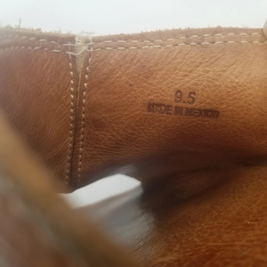 Bed Stu Fairlee II Platform Sandals Brown Distressed Leather Slide Womens Sz 9.5