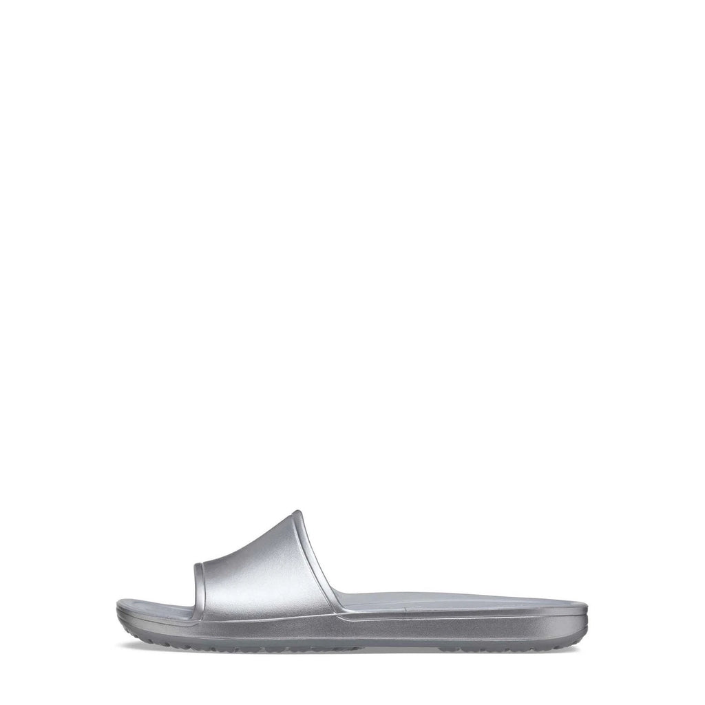 Crocs Sandals Women's Size US 9 Silver Kadee Metallic Slide --25-336--