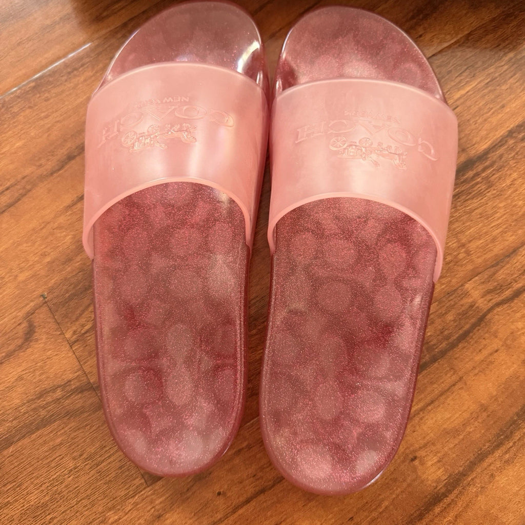 Coach Ulyssa Women's Slide Sandals Candy Apple/Candy Pink Size 10 B New In Box