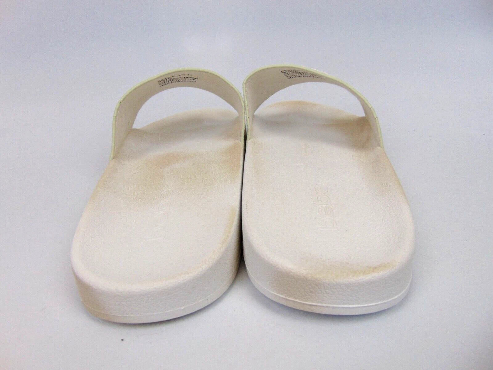 Bebe Womens Fraida Glitter Slide Fashion Sandals Flats Size 11.0 M, White Glitte