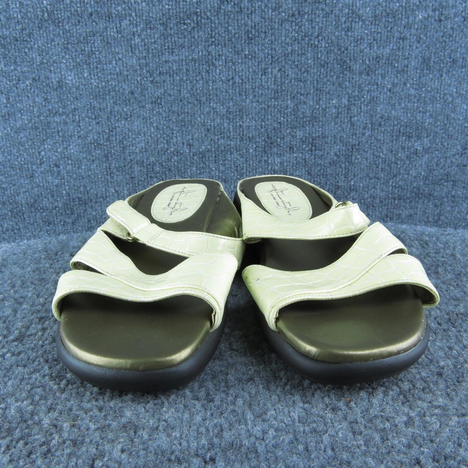 Soft Style  Women Slide Sandal Shoes Size 7.5 Wide Beige Synthetic
