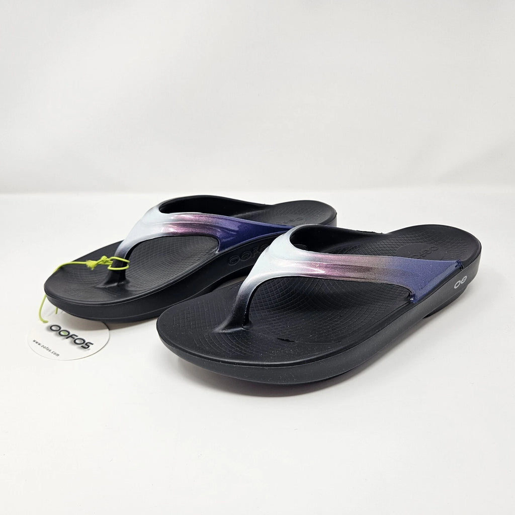 Oofos OOLALA Luxe Flip Flop 'Black' - Style 1401  / Brand New / Size 10 Wmns