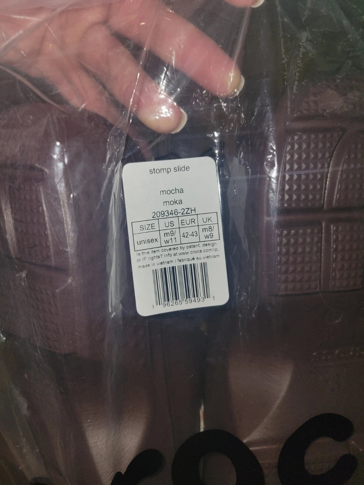 Crocs Women's Stomp Slide Mocha Brown Sz. 11 Women
