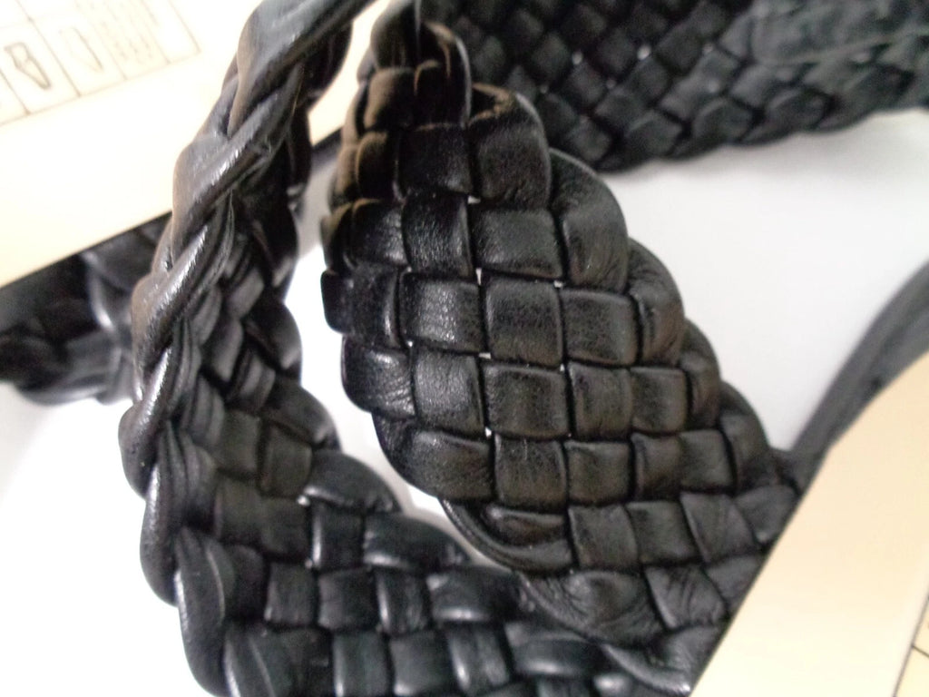White House Black Market High Heel Braid Wrap Criss Cross Sandals Womens US 8M
