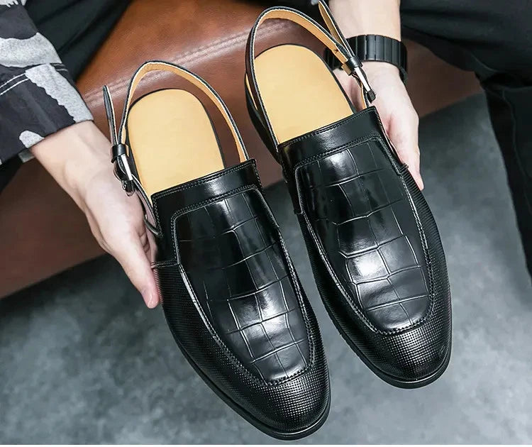 38-47 Plus Sz Men's Slingback Buckle Casual Business Sandals Formal Shoes Summer