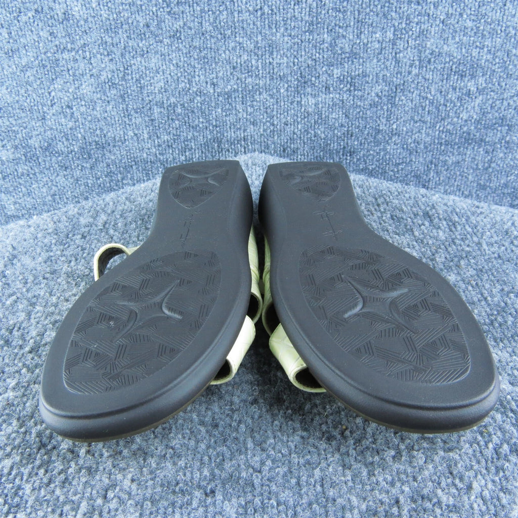 Soft Style  Women Slide Sandal Shoes Size 7.5 Wide Beige Synthetic