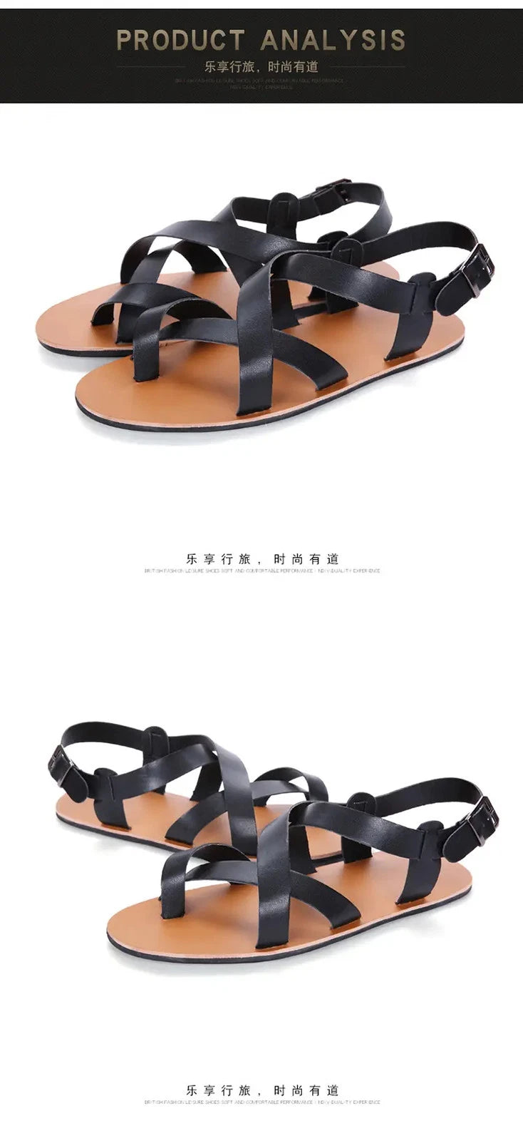 Roman Style Open Toe Casual Slingback Sandals Flats Summer Beach Holiday Mens Sz