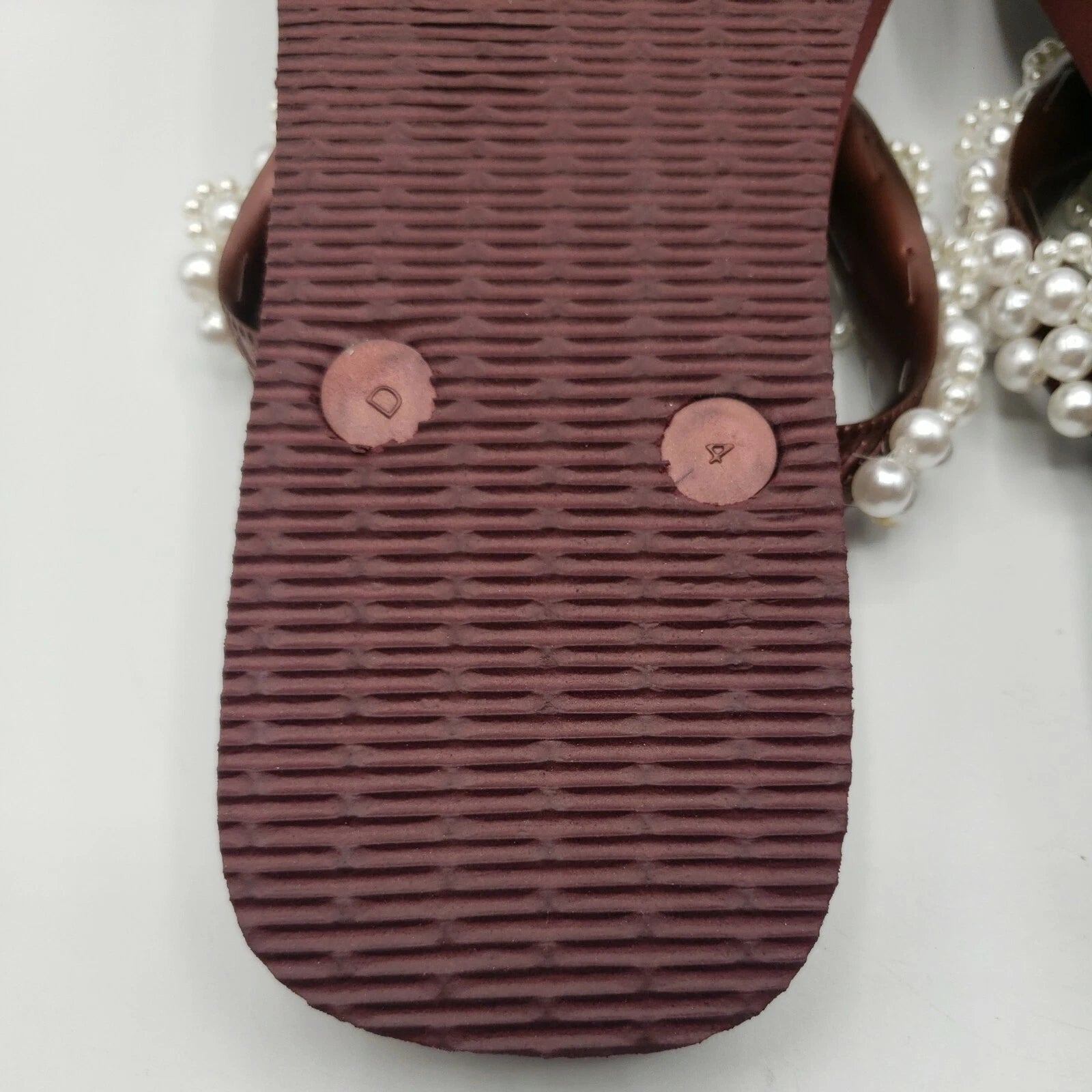 Original HAVAIANAS Flip Flops Women with Pearl/Beads Fashion Finished 37-38 NEW