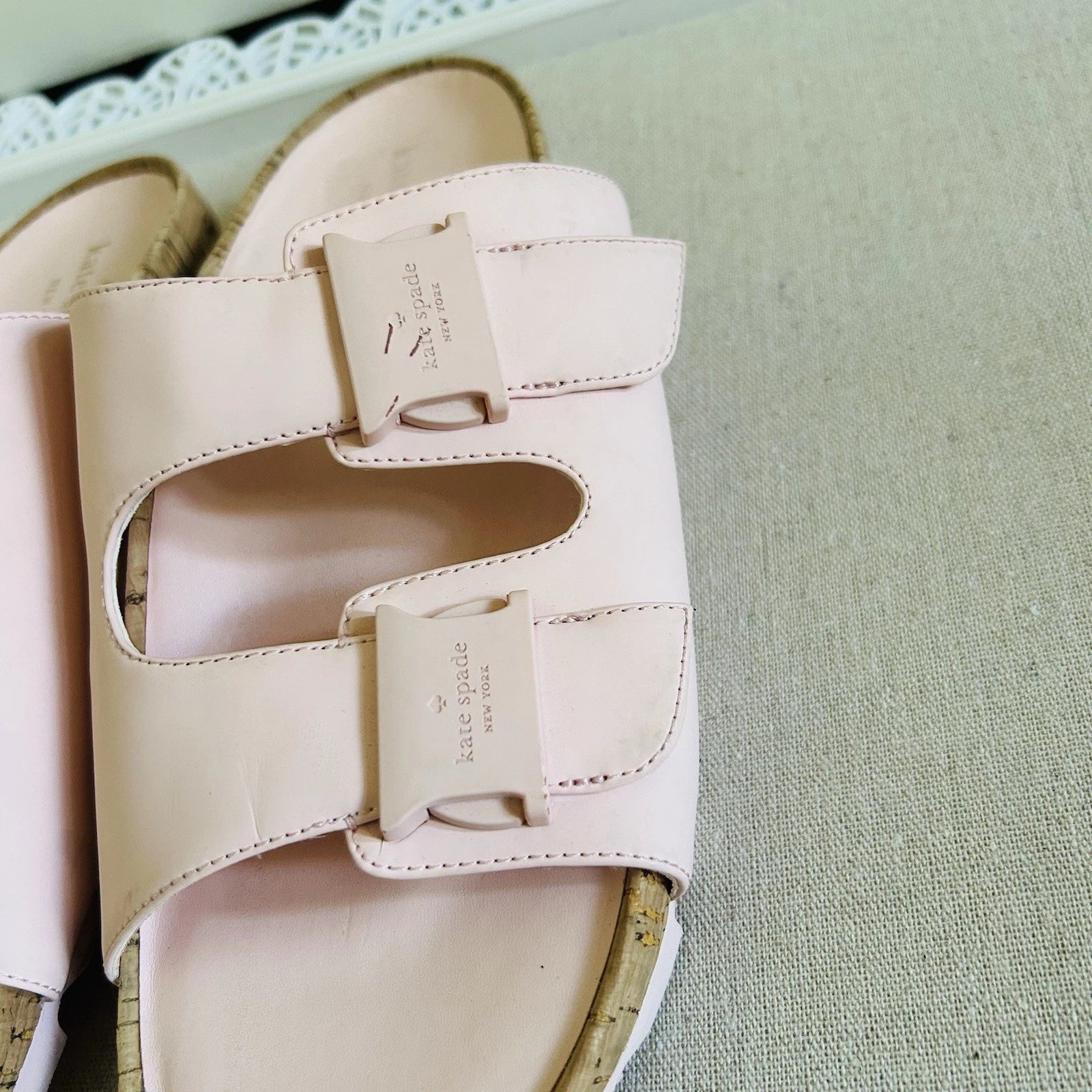 Kate Spade Becca Sandals Size 9 B Pink Women's Style KC411 Slide on