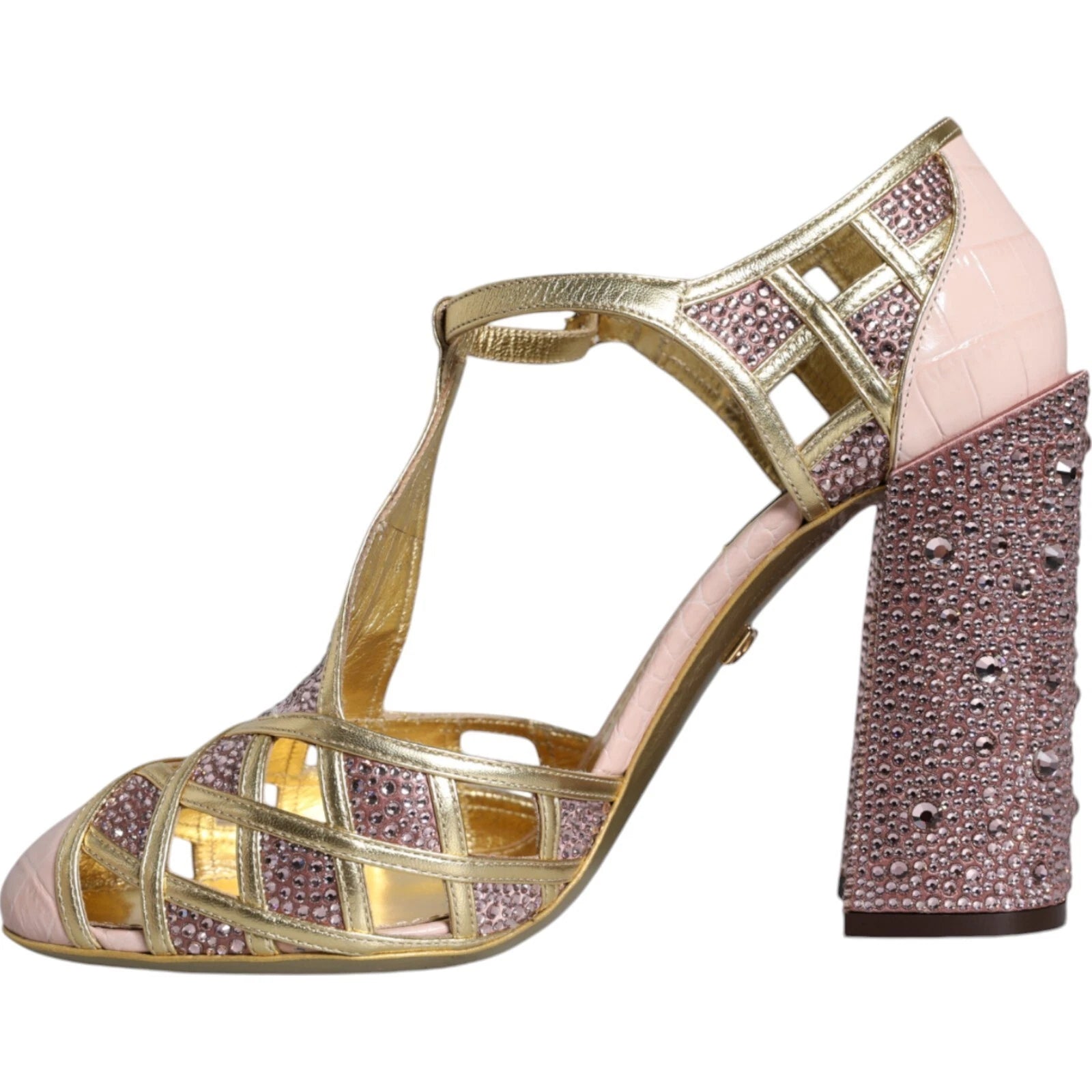 DOLCE & GABBANA Shoes Pink Strass Crystals T-strap Sandals EU41 / US10.5 2330usd