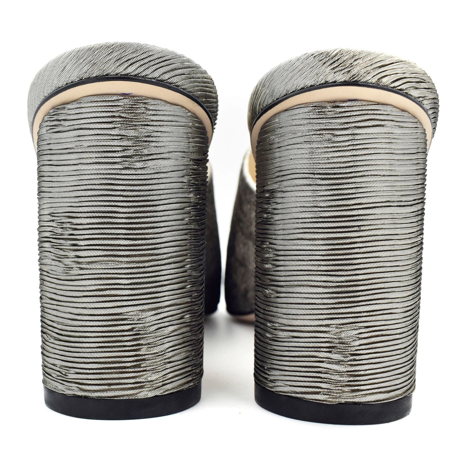 New STUART WEITZMAN Theone Silver Metallic Crystal Jeweled Slide Sandals sz 10
