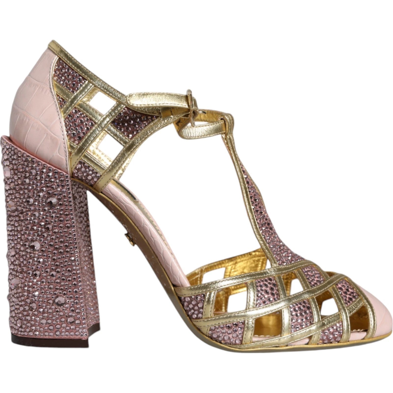 DOLCE & GABBANA Shoes Pink Strass Crystals T-strap Sandals EU41 / US10.5 2330usd