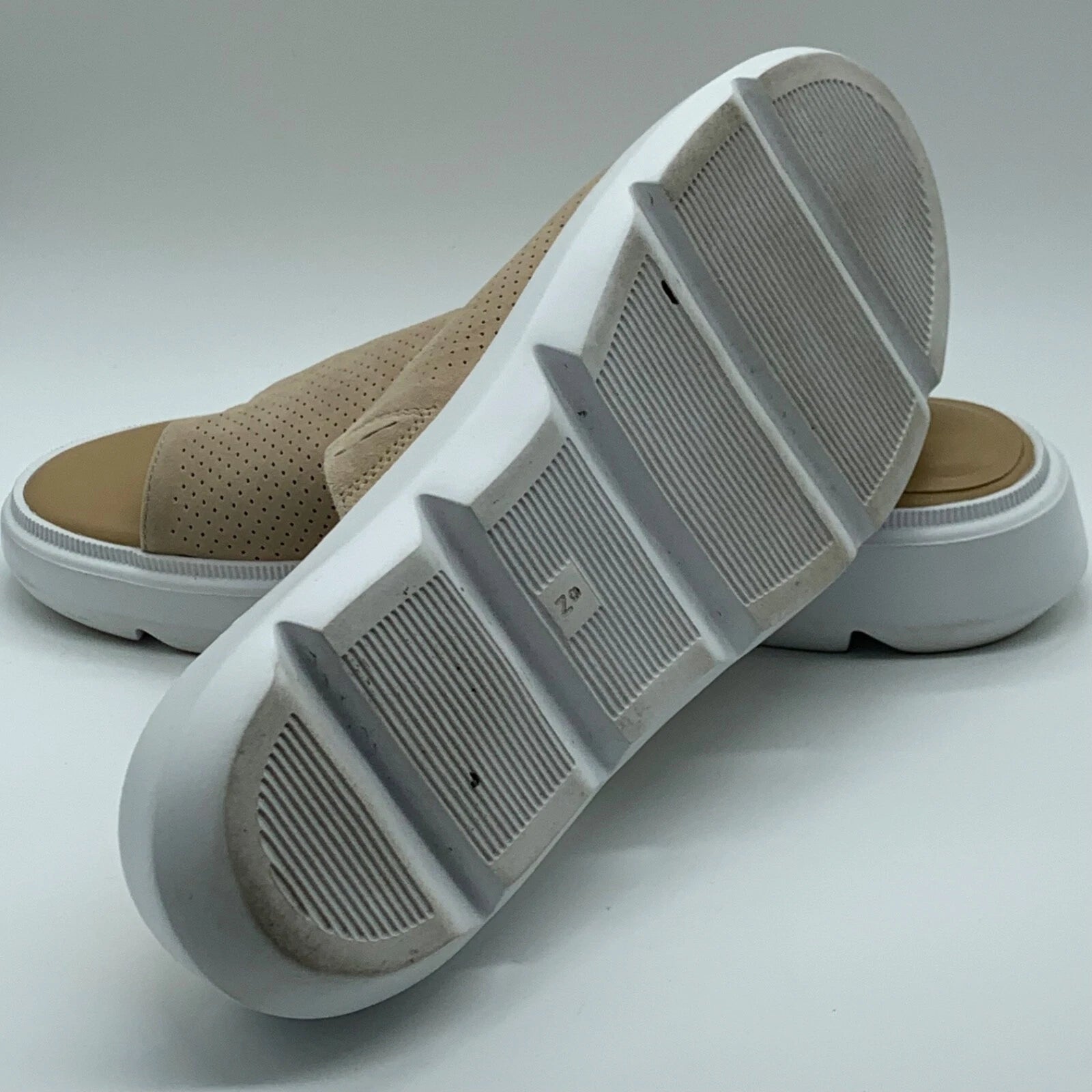 New Vaneli Cleve Suede & Leather Espadrilles Slide Sandal Womens Size 8