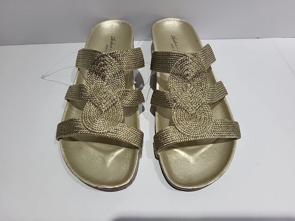 Andrea Michele Women’s Sandals Gold Made In Italy Style Size 41