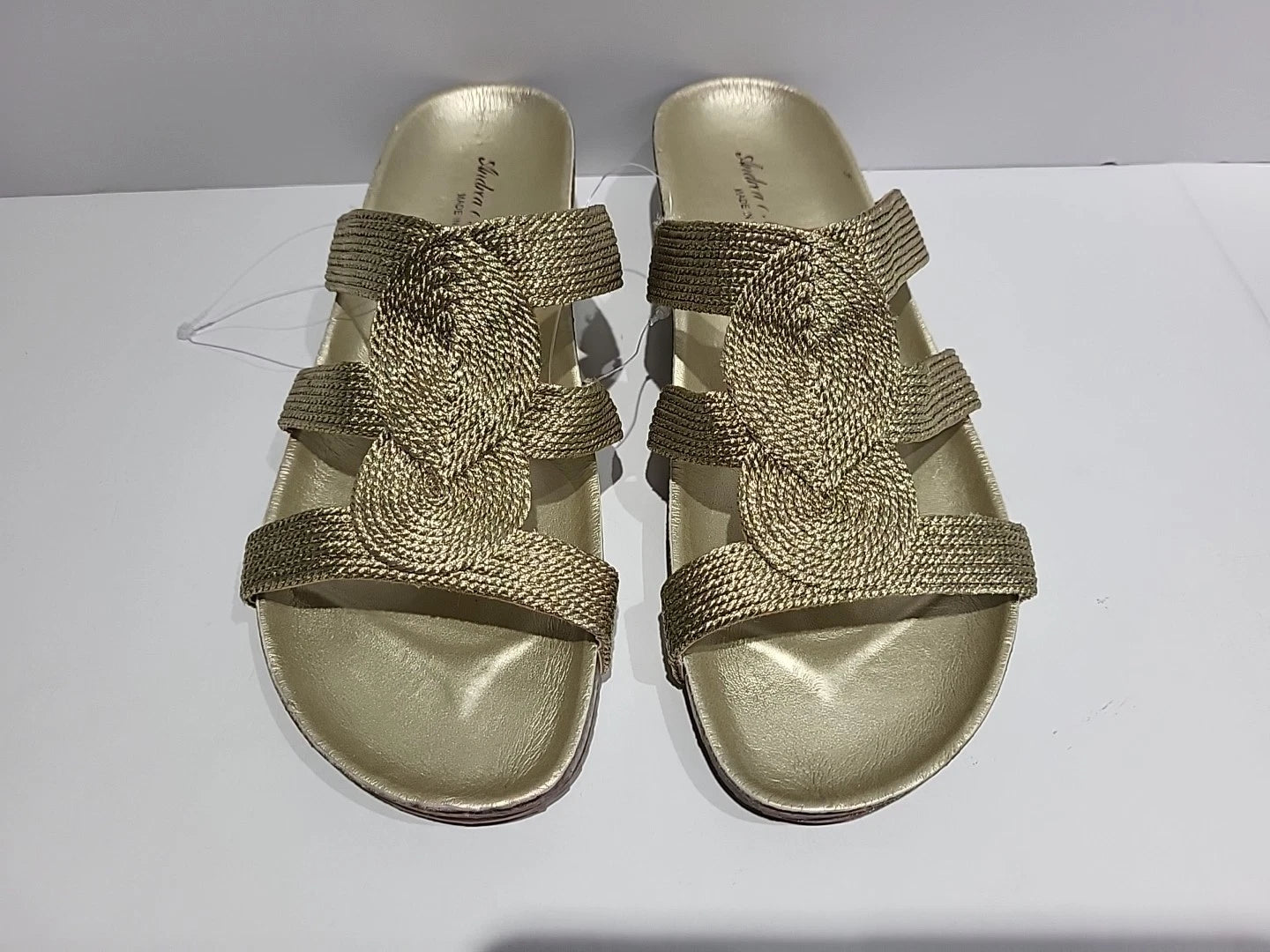 Andrea Michele Women’s Sandals Gold Made In Italy Style Size 41