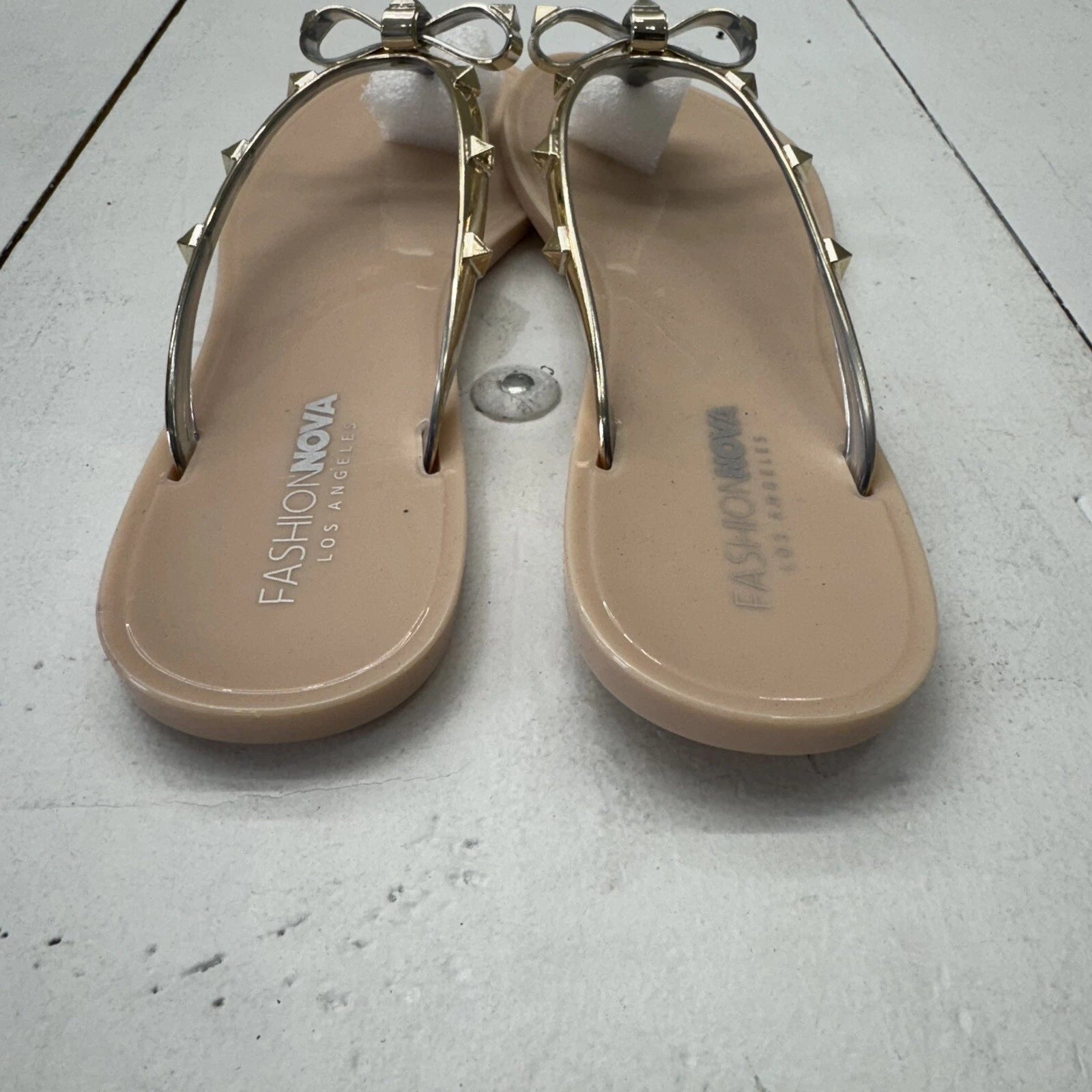 Fashion Nova Nude ‘I’ve Got A Lover’ Sandal Thong Slip Flop Women’s Size 10 *NEW