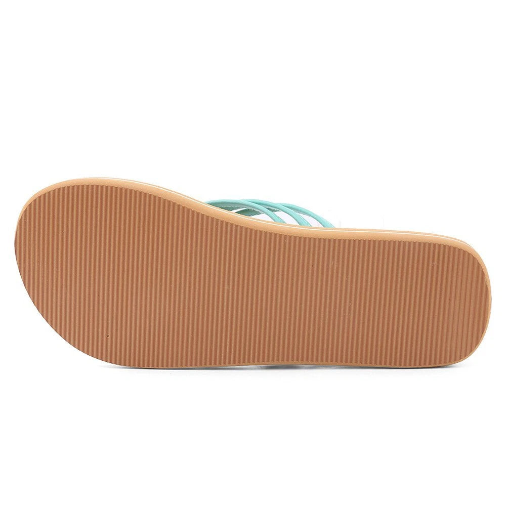 Aerusi Women's Flip Flops Summer Floral Beach Casual Sandals Comfort Flat Shoes