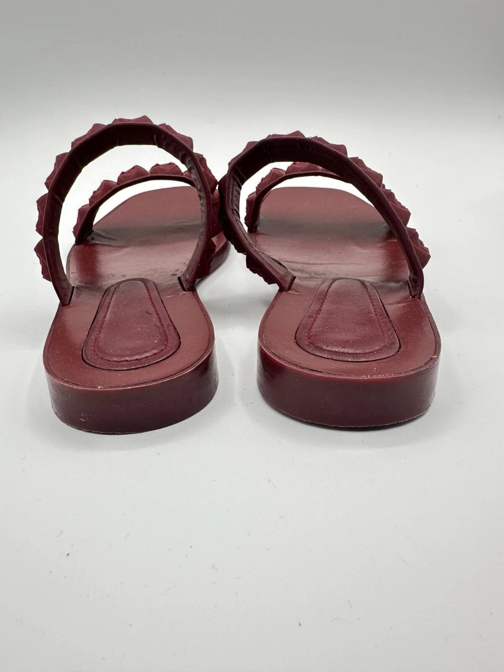 Stuart Weitzman Women's Sandal Size US 5 Rosita Dusty Red Rose Rubber Slide